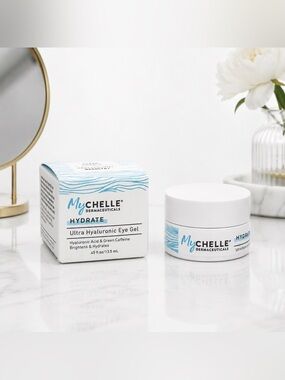 NIB MyChelle Ultra Hyaluronic Eye Gel Vegan Clean Anti-Aging Hydrating 0.45oz